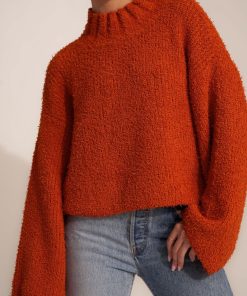 Sueteres Callahan | Jersey De Cuello Alto Leandra - Piel De Naranja