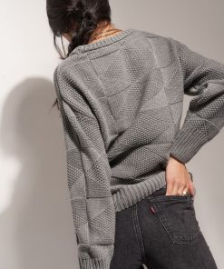 Sueteres Callahan | The Geo Knit - Gris Jaspeado