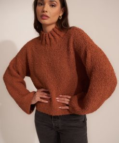 Sueteres Callahan | Jersey De Cuello Alto Leandra - Caramelo